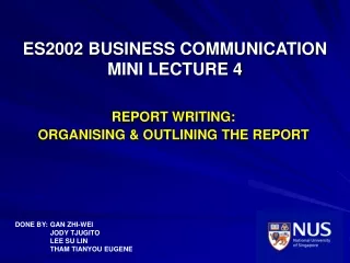 ES2002 BUSINESS COMMUNICATION MINI LECTURE 4