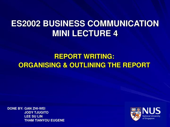 es2002 business communication mini lecture 4