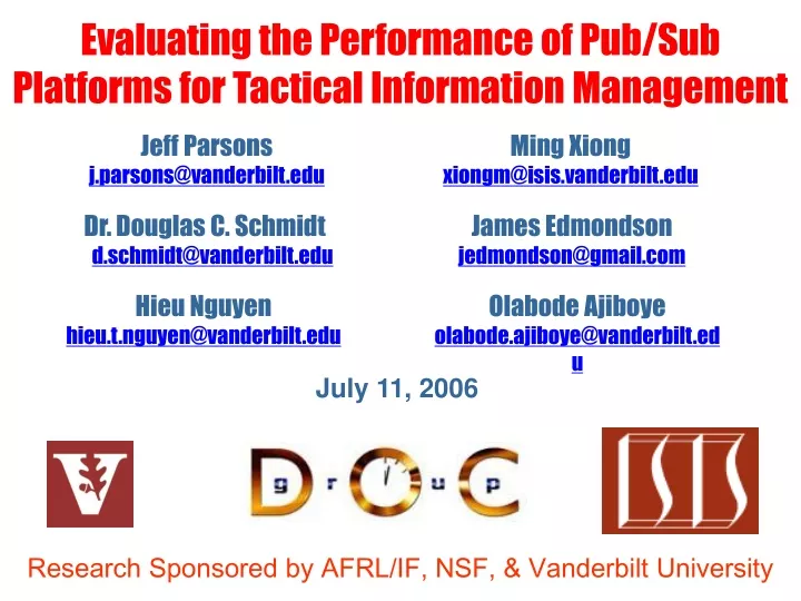 evaluating the performance of pub sub platforms for tactical information management