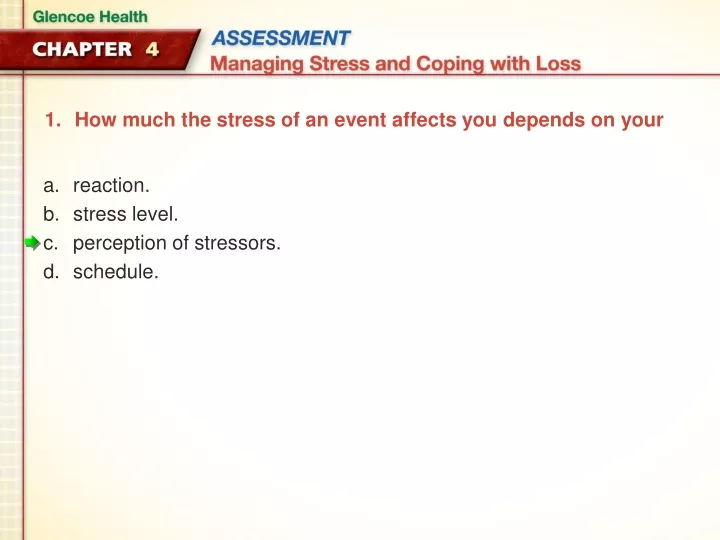 how much the stress of an event affects you depends on your