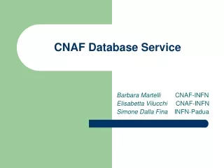 CNAF Database  Service