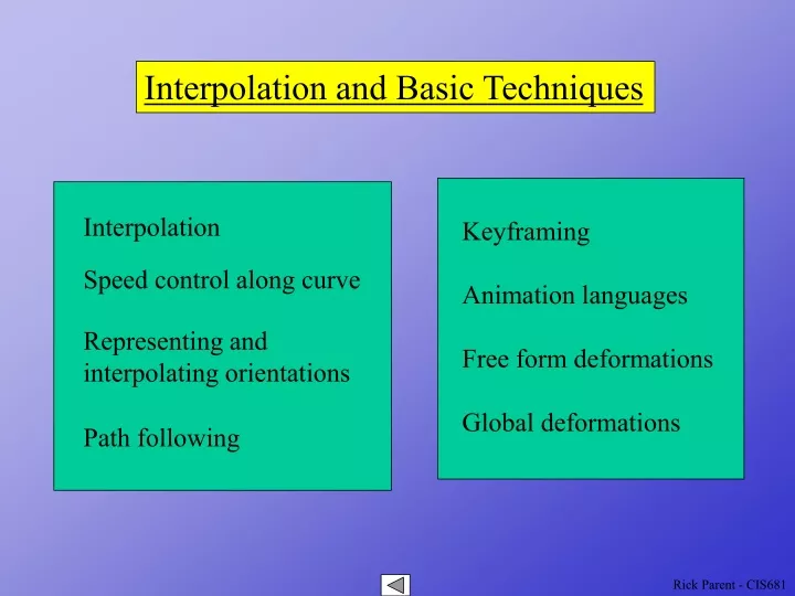 interpolation and basic techniques
