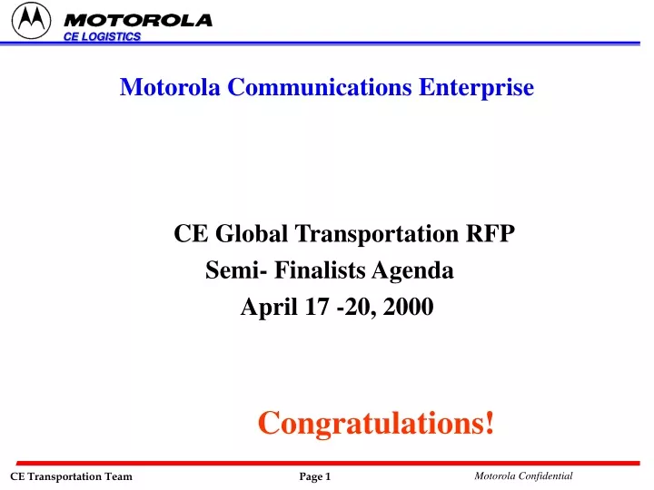 motorola communications enterprise ce global