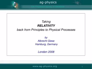 The Physical Causes of Relativity