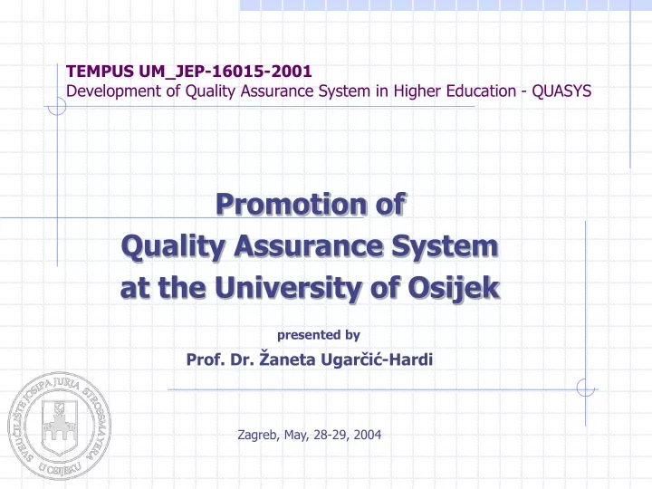 tempus um jep 16015 2001 development of quality assurance system in higher education quasys
