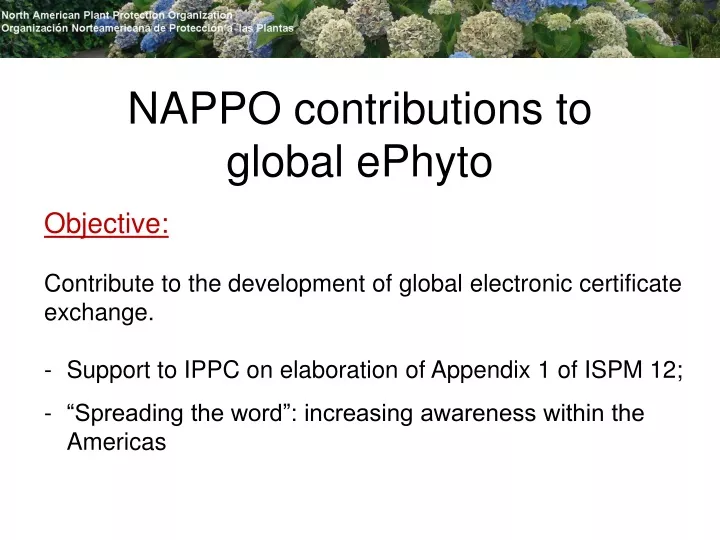 nappo contributions to global ephyto