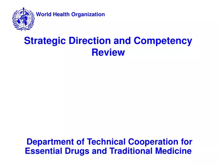 strategic direction and competency review