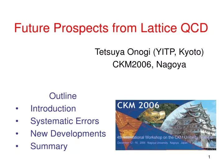 future prospects from lattice qcd