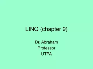 LINQ (chapter 9)