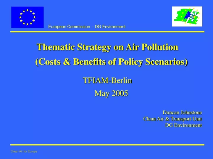 thematic strategy on air pollution costs benefits