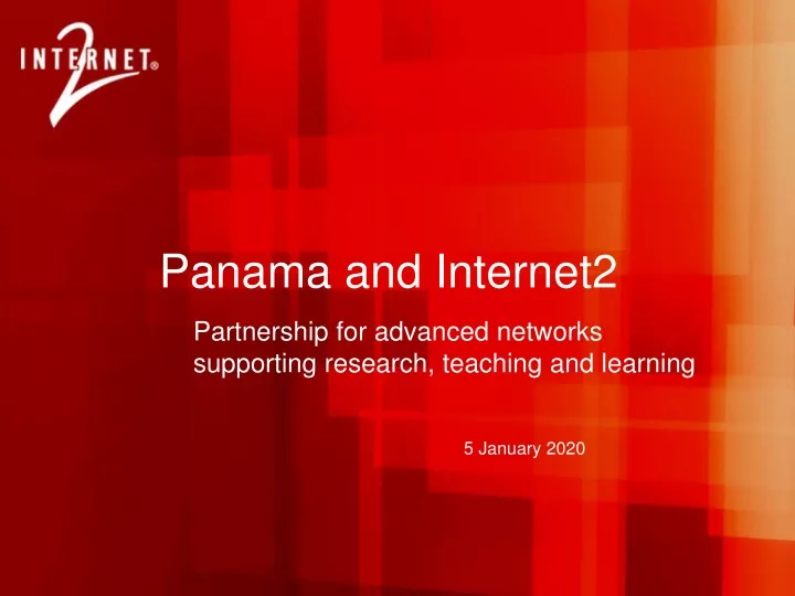 panama and internet2