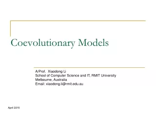 Coevolutionary Models