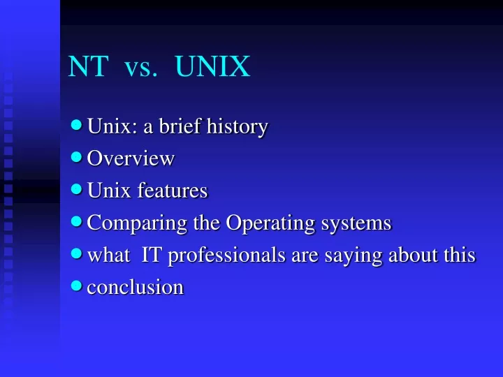 nt vs unix