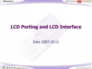 LCD Porting and LCD Interface