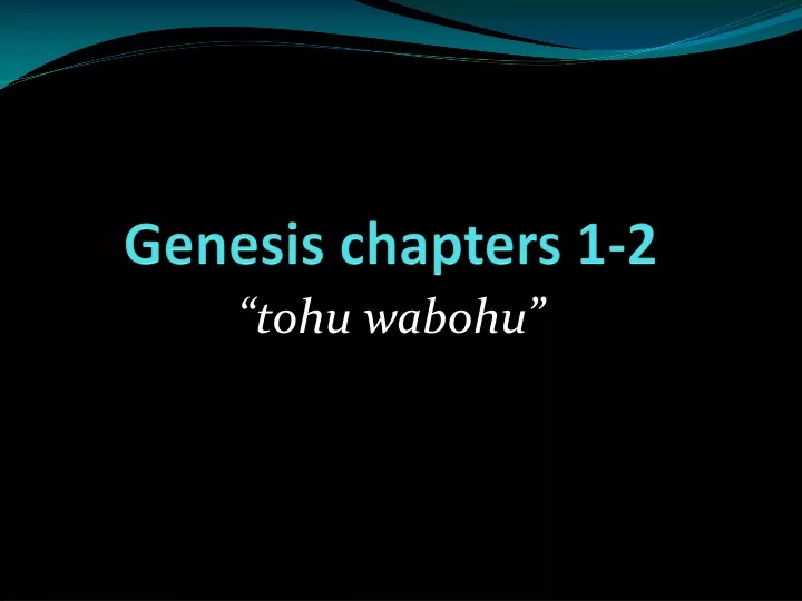 genesis chapters 1 2