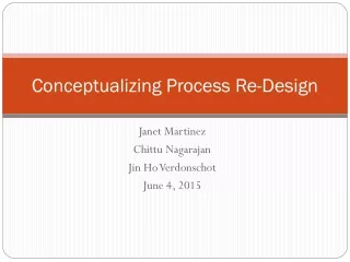 Conceptualizing Process Re-Design