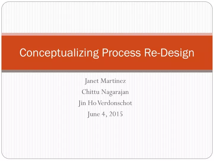 conceptualizing process re design
