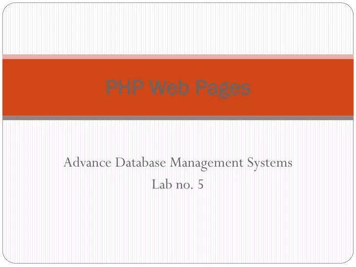 php web pages