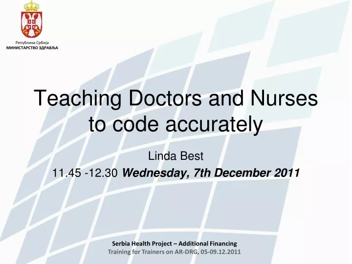 teaching doctors and nurses to code accurately