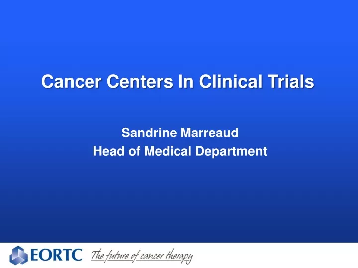 cancer centers in clinical trials