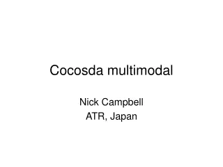 Cocosda multimodal