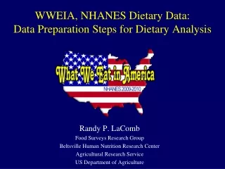 WWEIA, NHANES Dietary Data:  Data Preparation Steps for Dietary Analysis