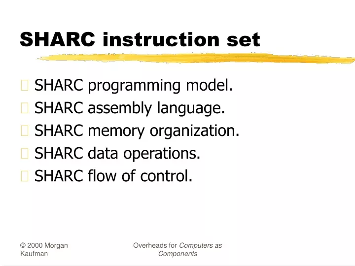 sharc instruction set