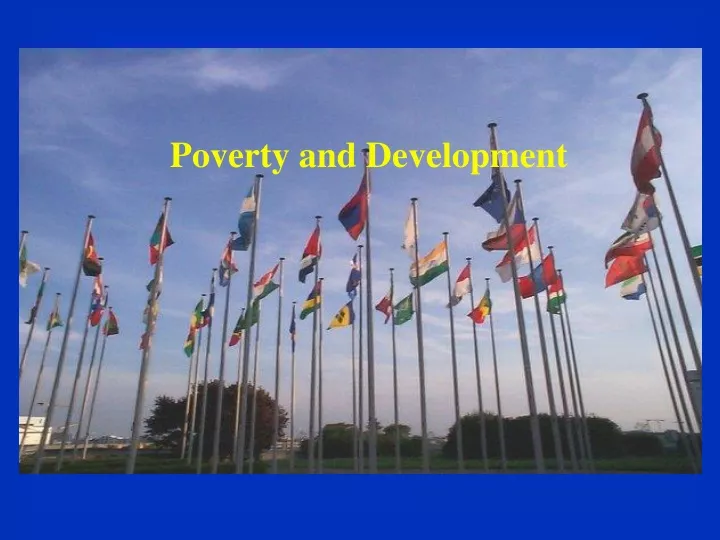 poverty and development