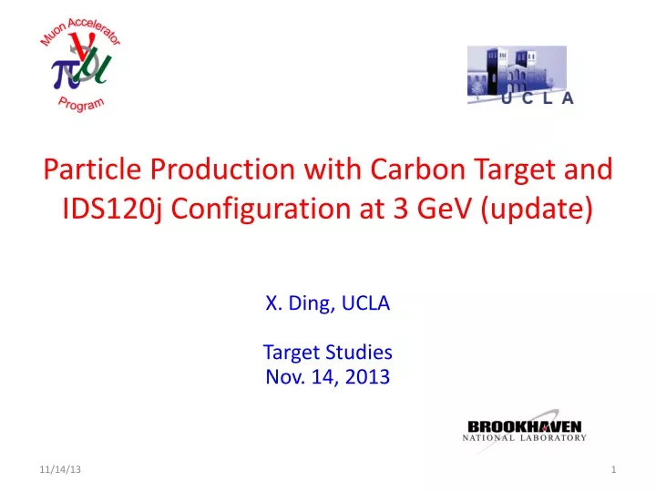 particle production with carbon target and ids120j configuration at 3 gev update