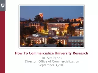 How To Commercialize University Research