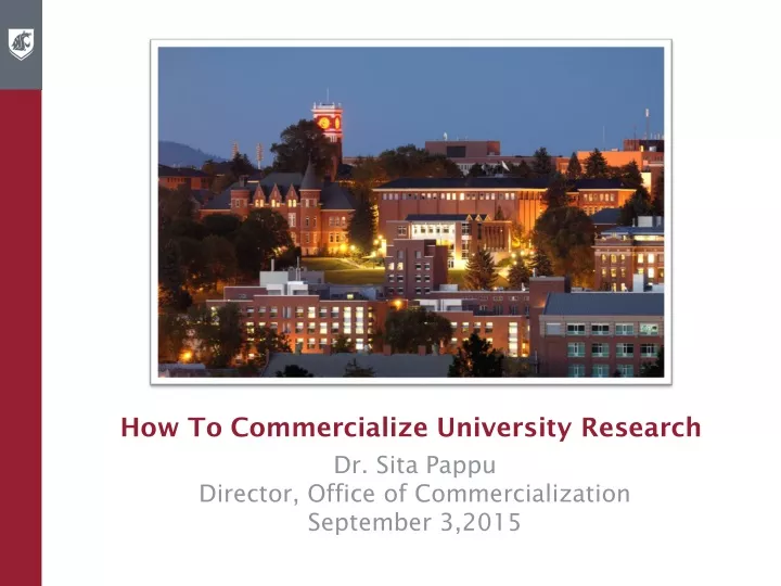 how to commercialize university research