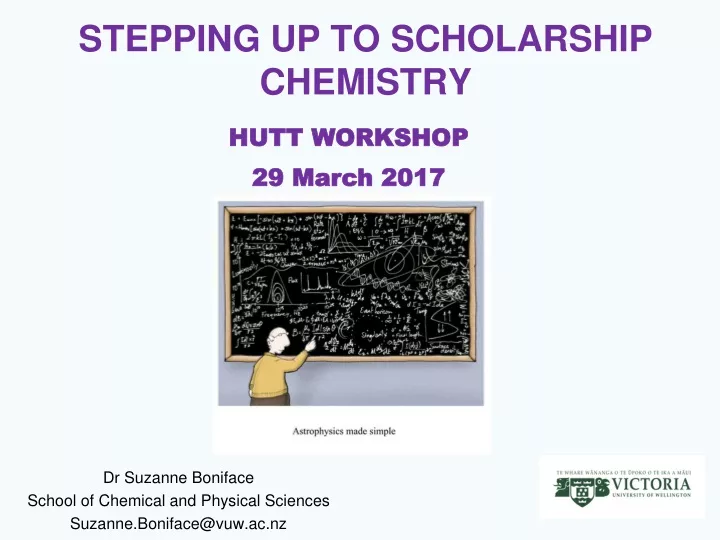 stepping up to scholarship chemistry