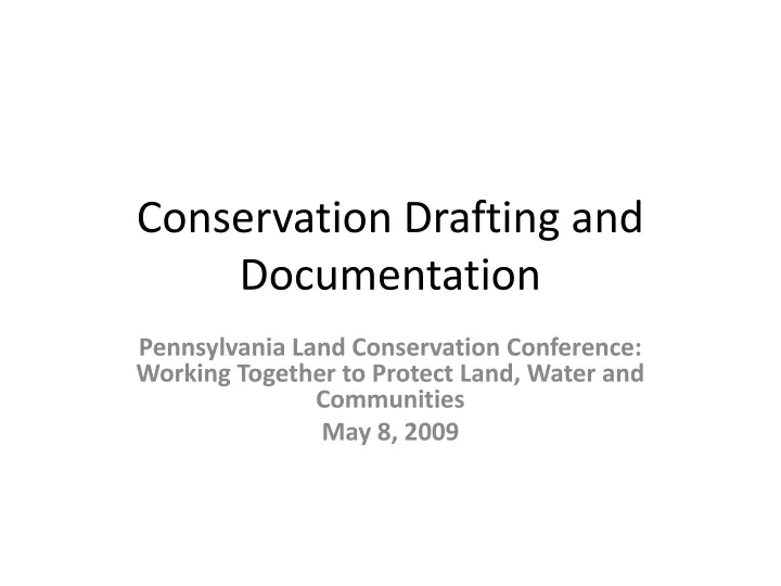 conservation drafting and documentation