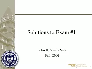 Solutions to Exam #1