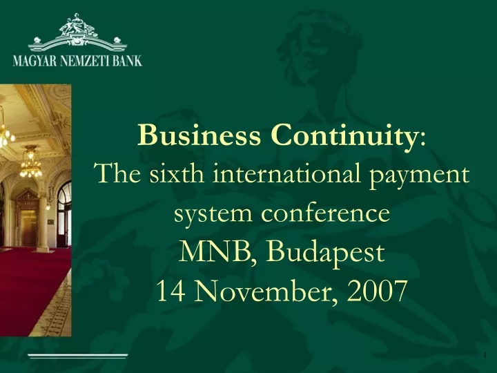 business continuity the sixth international