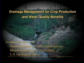 Drainage Management for Crop Production and Water Quality Benefits