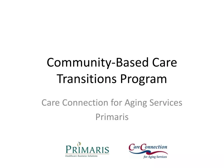 community based care transitions program