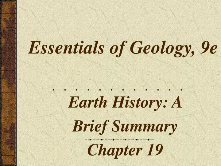 essentials of geology 9e