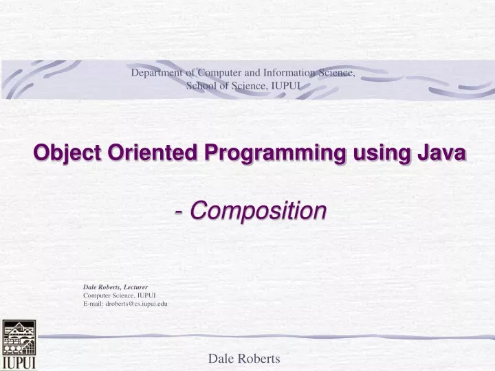 object oriented programming using java composition