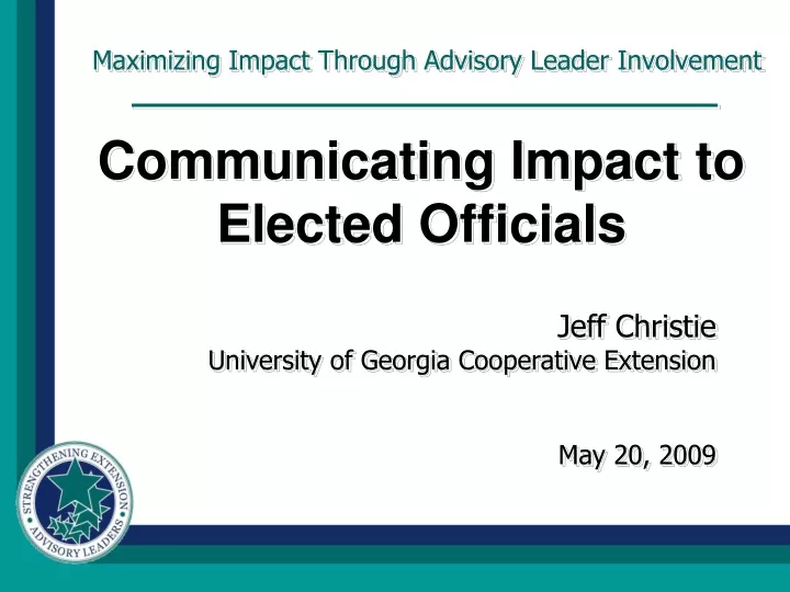 maximizing impact through advisory leader involvement