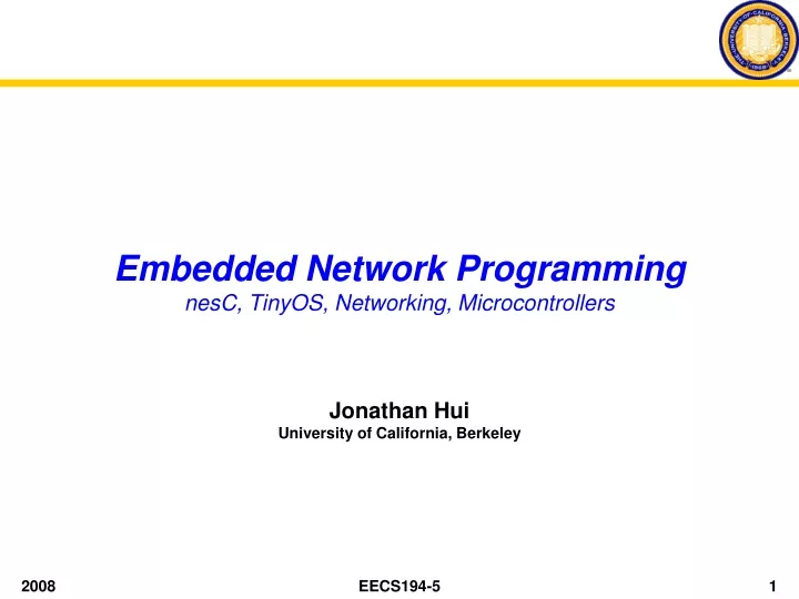 embedded network programming nesc tinyos