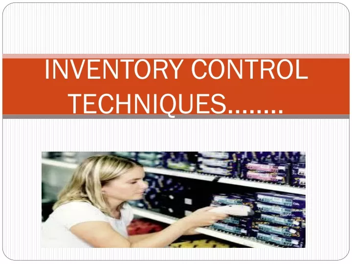 inventory control techniques