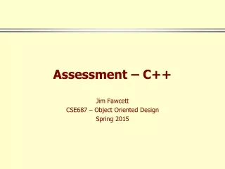 Assessment – C++