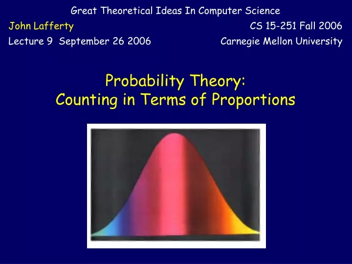 probability theory counting in terms of proportions