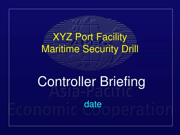 xyz port facility maritime security drill