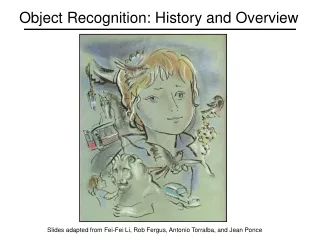 Object Recognition: History and Overview