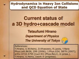 Current status of  a 3D hydro+cascade model
