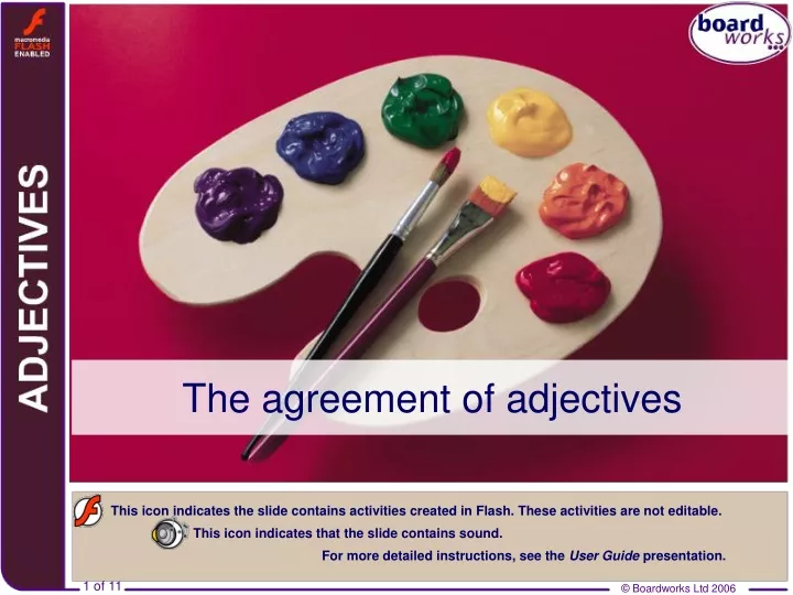 the agreement of adjectives