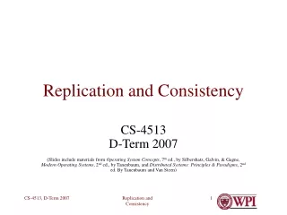 Replication and Consistency