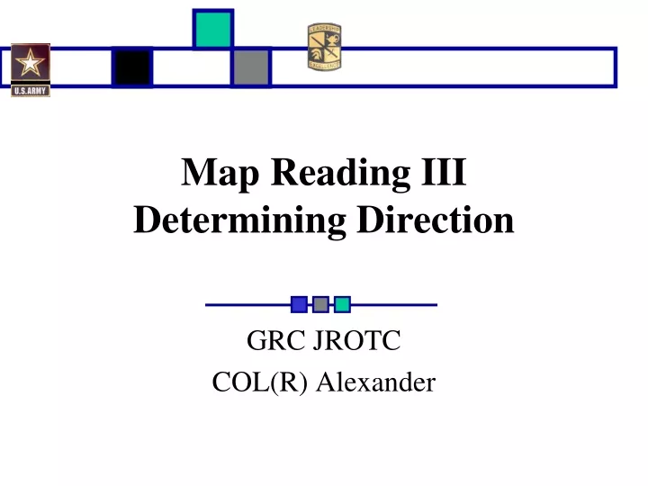 map reading iii determining direction